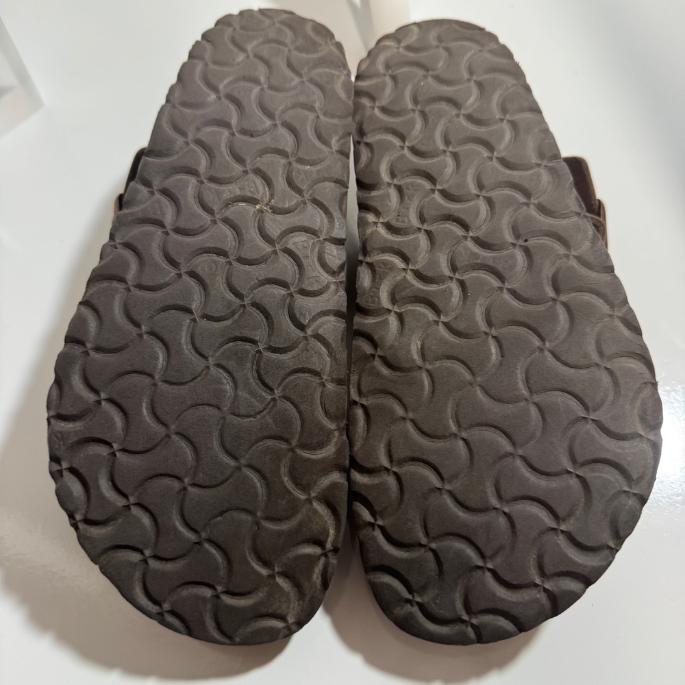 Birkenstock Women’s Gizeh Sandals Brown Vegan‎ Leather Size 38 - Picture 10 of 12